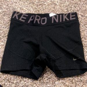 Black nike pro dri-fit spandex shorts size M